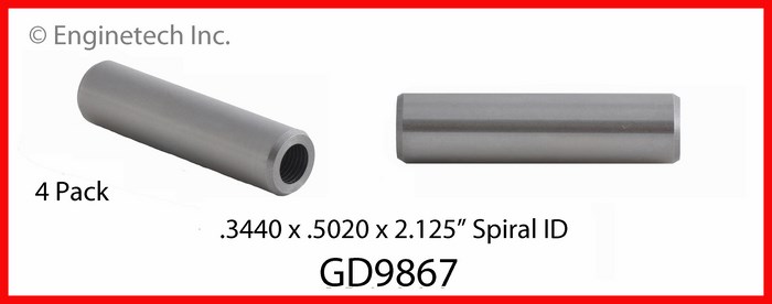 Enginetech GD9867 Valve Guides - Set of 4
