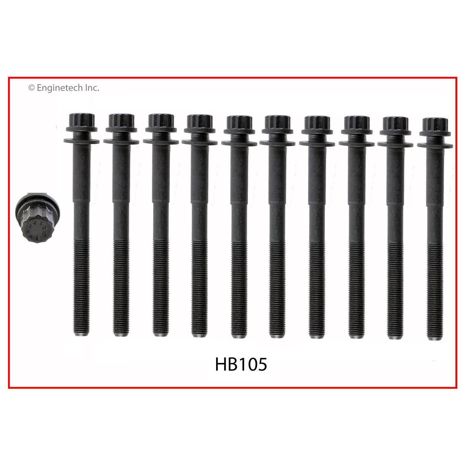 Enginetech HB105 Head Bolt Set