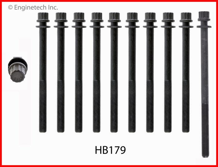 Enginetech HB179 Head Bolt Set