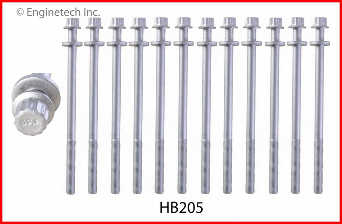 Enginetech HB205 Head Bolt Set