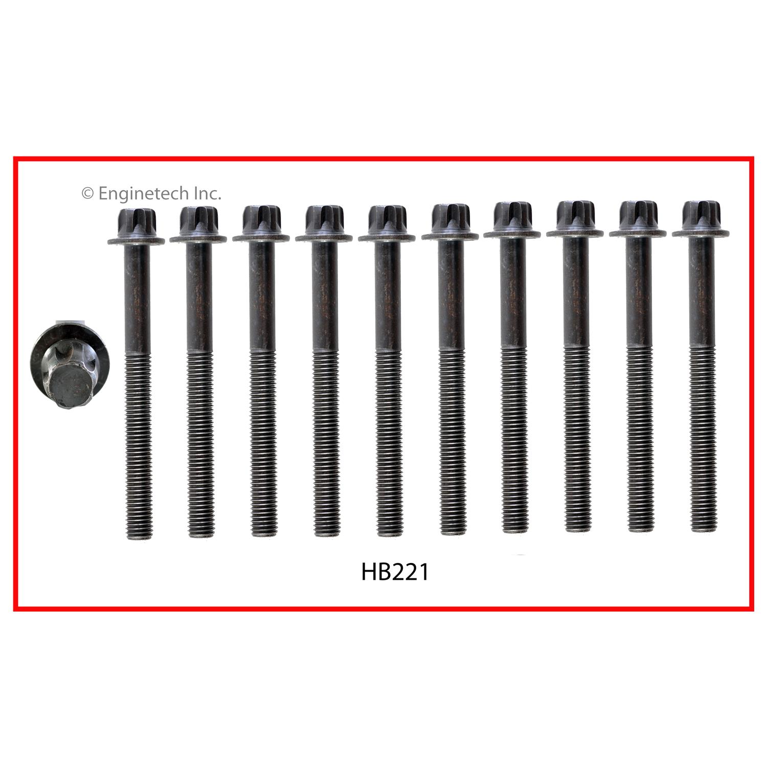 Enginetech HB221 Head Bolt Set