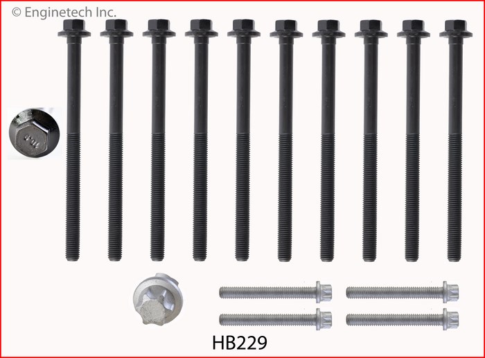 Enginetech HB229 Head Bolt Set