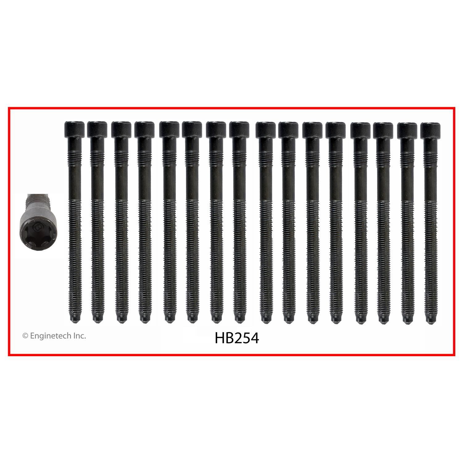 Enginetech HB254 Head Bolt Set