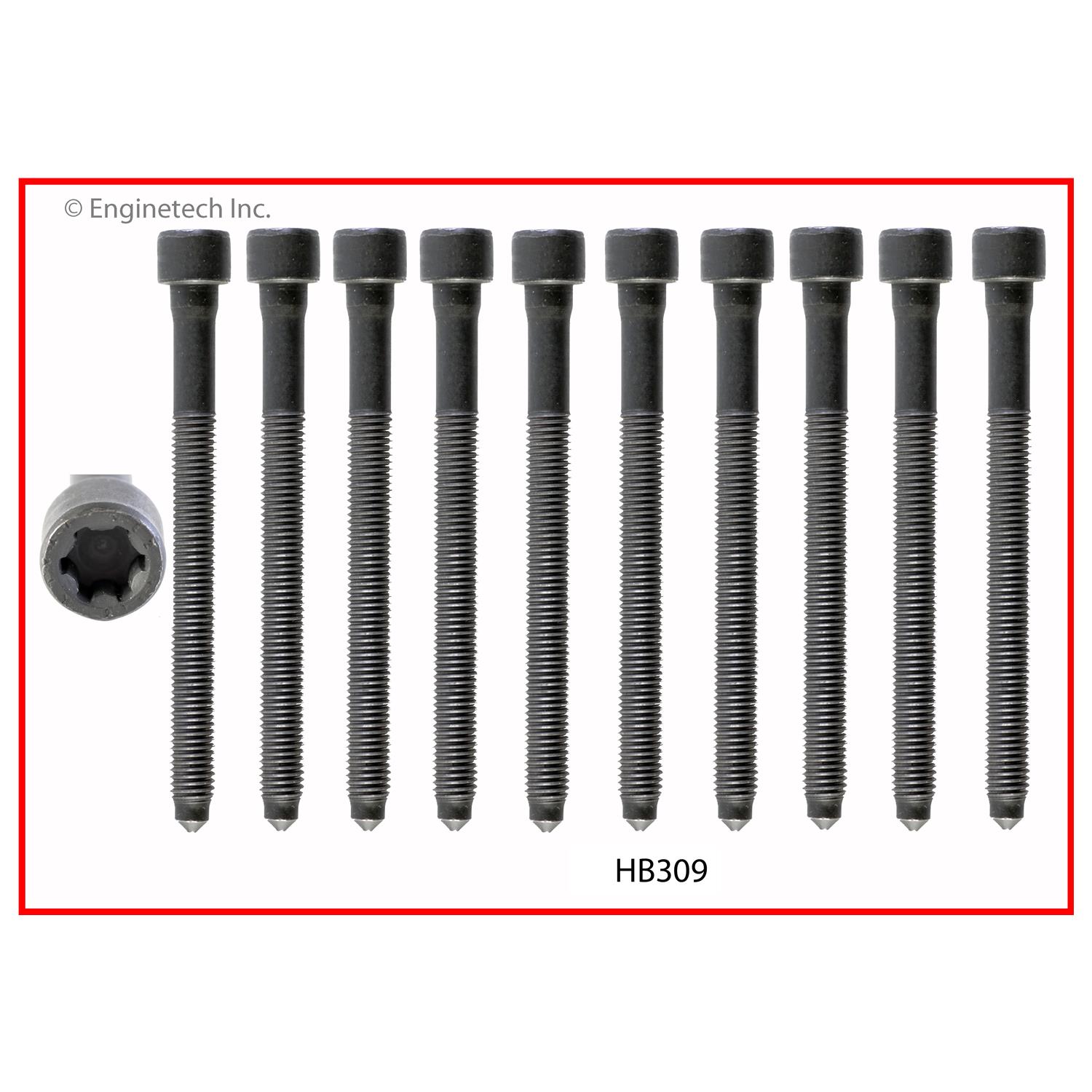 Enginetech HB309 Head Bolt Set
