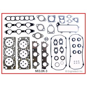 Enginetech MI3.0K-3 Gasket Set - Full