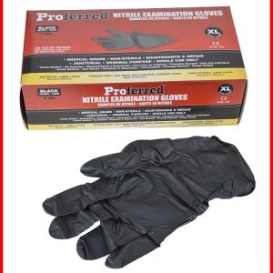 Enginetech ND-GLOVE-XL Nitrile Disposable Gloves (Black) Extra Large (100 Pack)