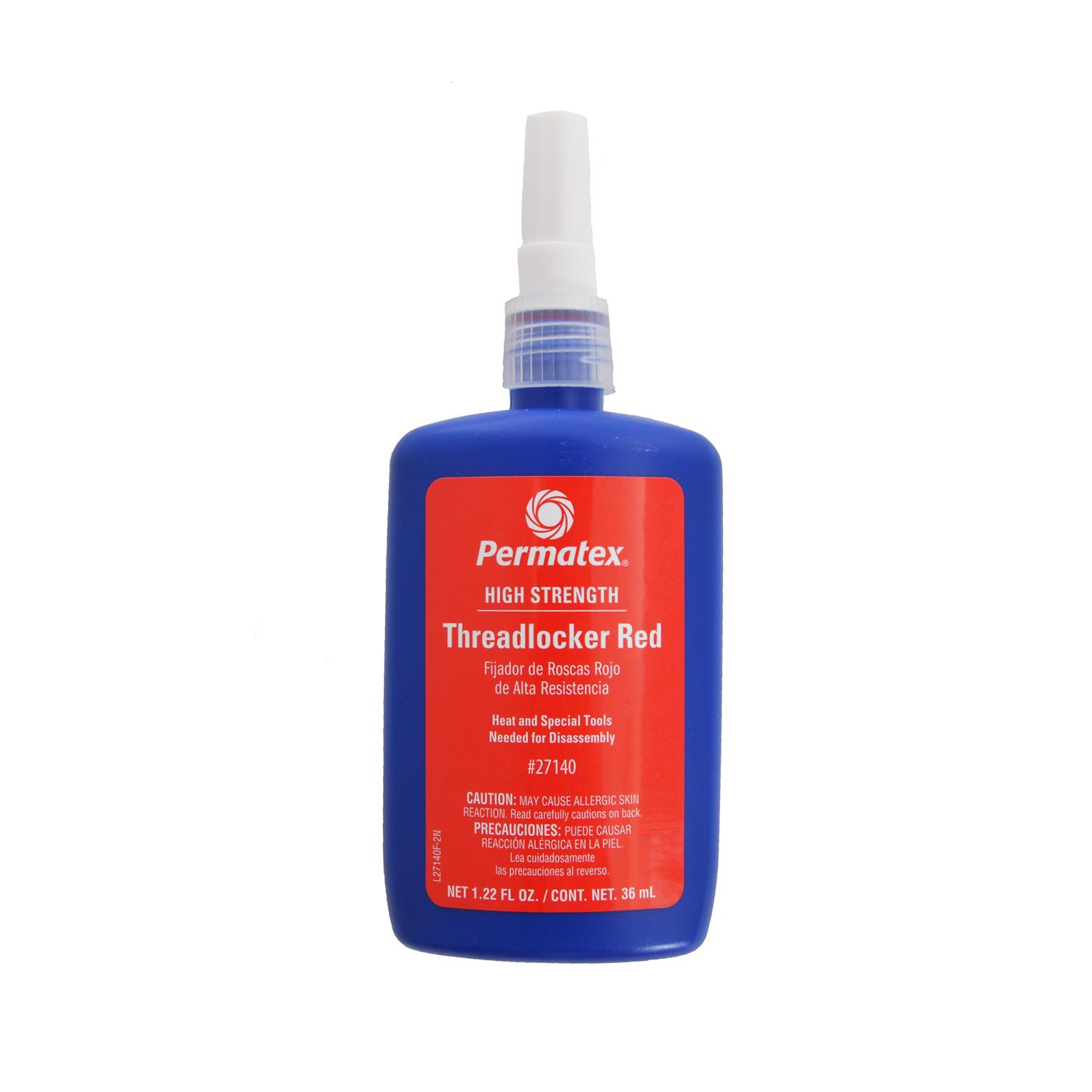 Enginetech PX27140 Red High Strength Threadlocker. 36 ml. Bottle.