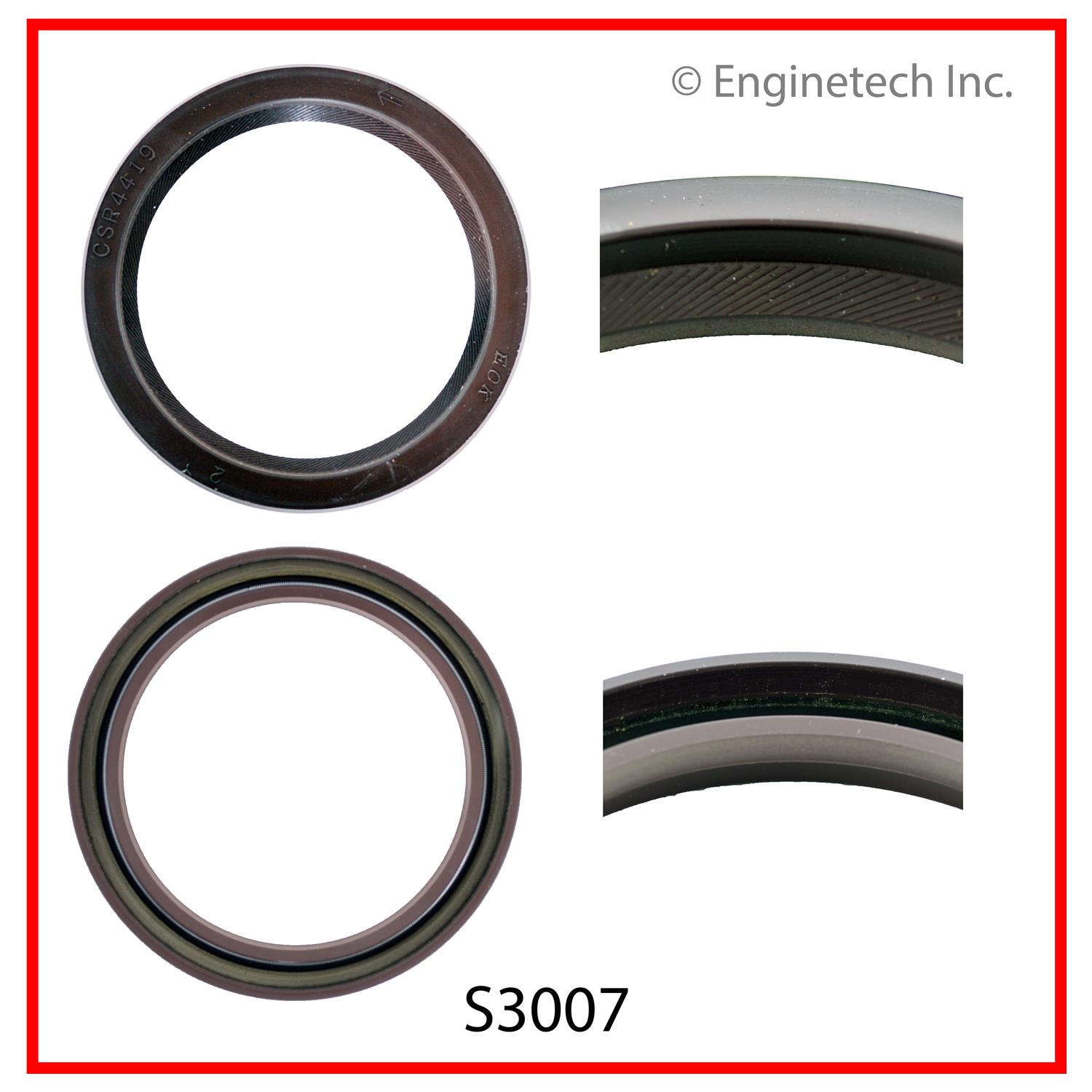 Enginetech S3007 Rear Main Seal