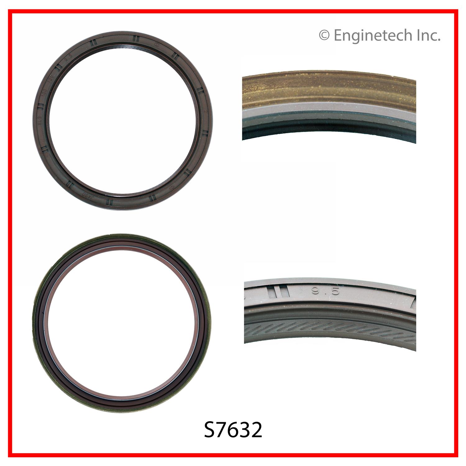 Enginetech S7632 Rear Main Seal