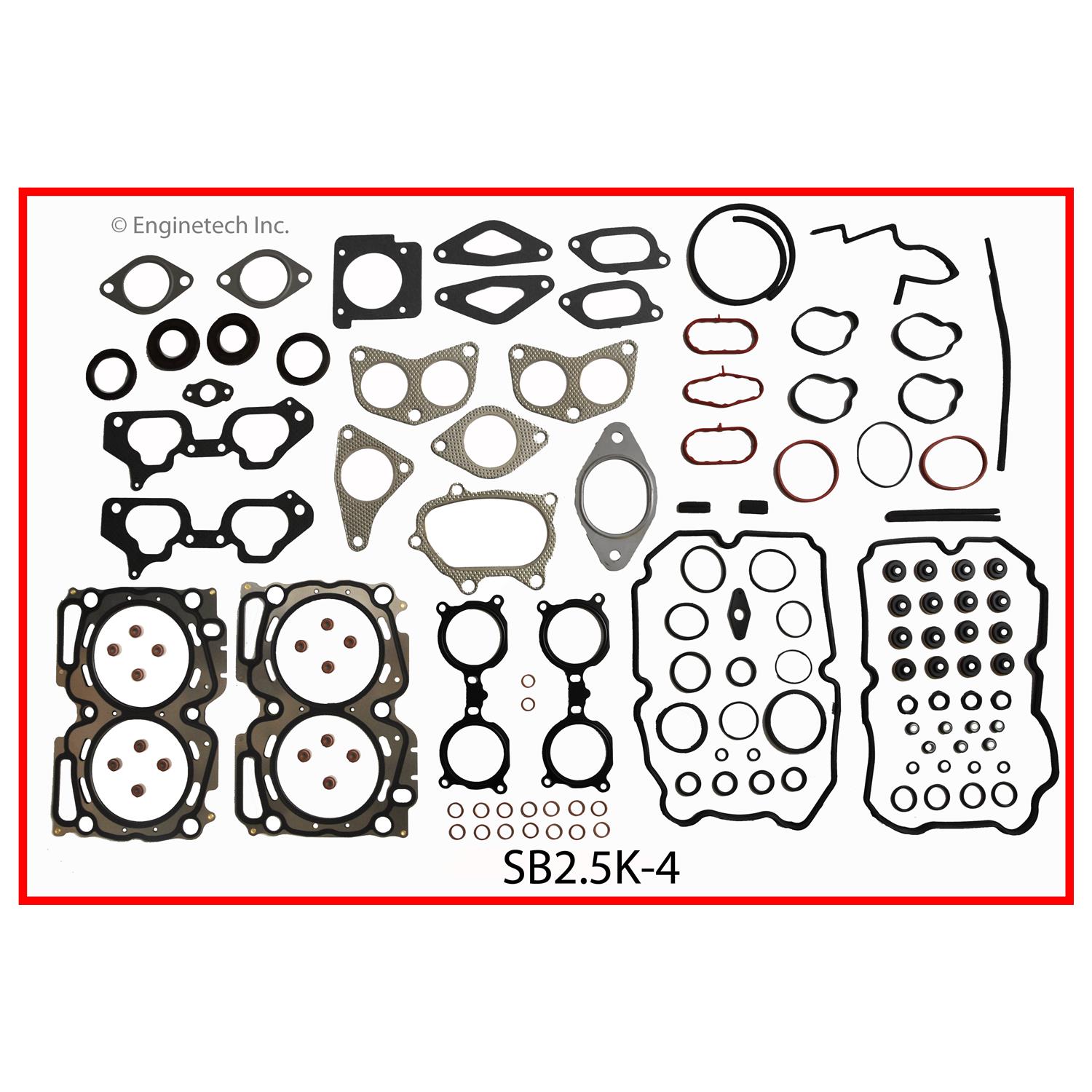 Enginetech SB2.5K-4 Gasket Set - Full