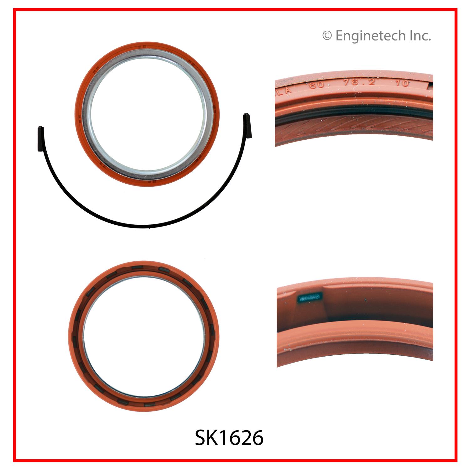 Enginetech SK1626 Rear Main Seal