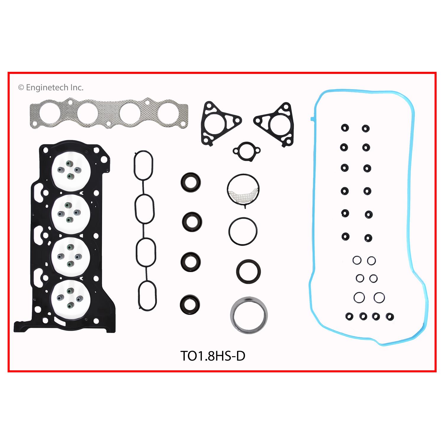 Enginetech TO1.8HS-D Gasket Set - Head